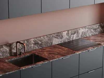 106 modern kitchen 03 eclectic minimal 3D model