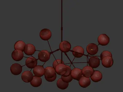 Unique Snow Crystal Chandelier 3D model