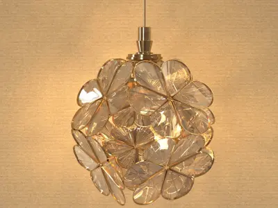 Flower wall light 3D model