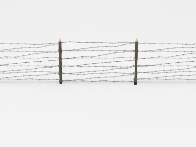 Barb Wire Obstacle 3D model