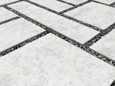 Title gravel pebble 3D model