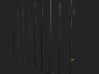 Metal Gate Low-poly 3D model buy