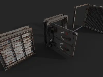 Hermetic Windows Low-poly 3D model