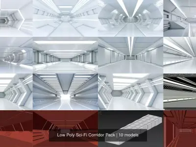 Low Poly Sci-Fi Corridor Pack