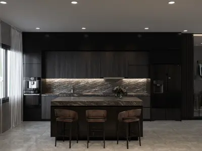 Modern living room scene interior  3D model