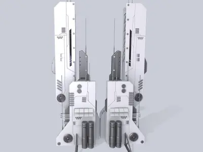 Futuristic building Low-poly 3D model order