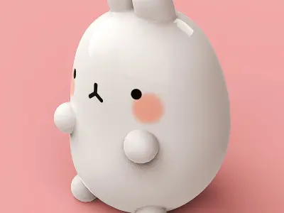 Bunny toy Low-poly 3D model