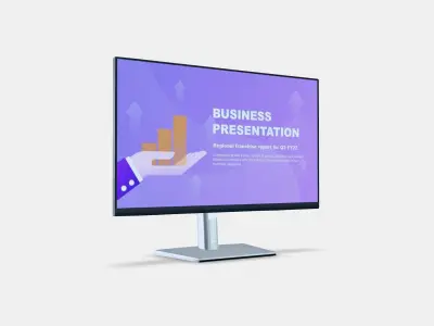 238 Dell P2422HE Professional Low-poly 3D model