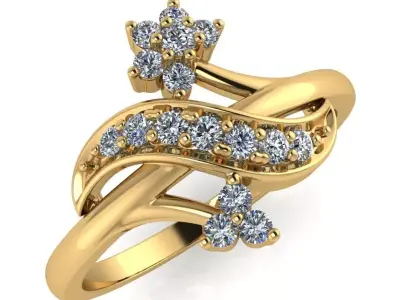 light weight gold diamond rings-C111116SKCH2026043-wt-0-5 3D print model purchase