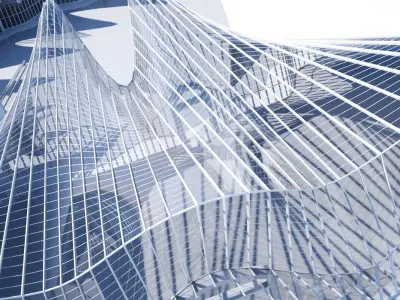 Futuristic Architectural Interior Structure 3D model