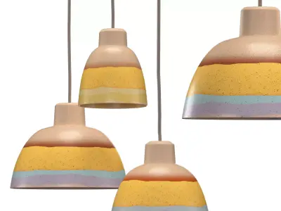 Pendant Light Dusk Yellow 3D model