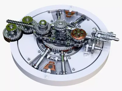 SciFi Generator Gear Mechanism M1 3D model