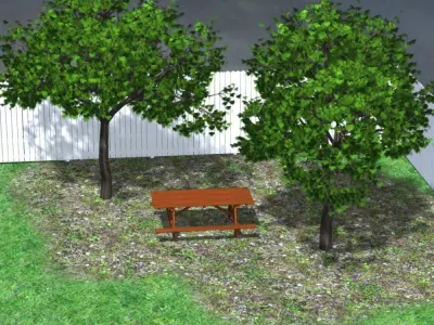 Backyard Scene 3D model