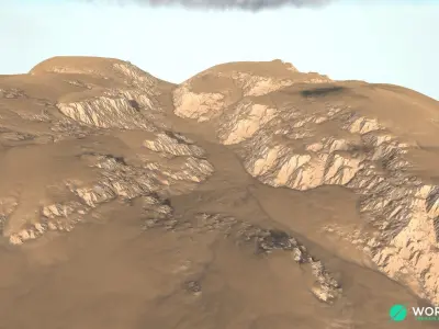 Canyon Cliff 01 3D model