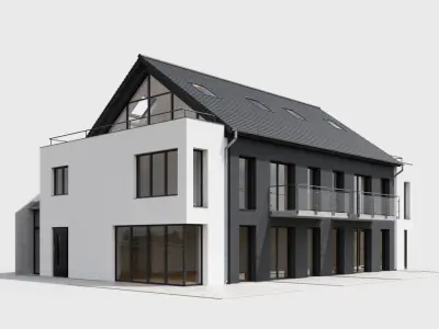 House 02 for Cinema 4D with Corona and V-Ray 3D model