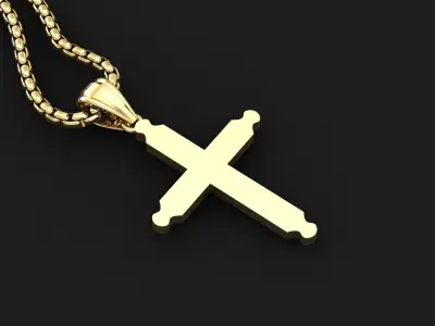 Cross Light Gold 3CP042 3DM STL 3D model