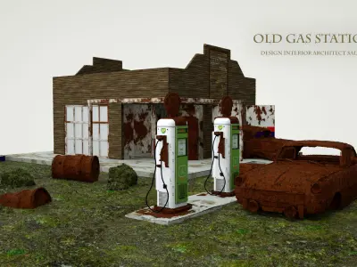 Old Gas Station  3D model