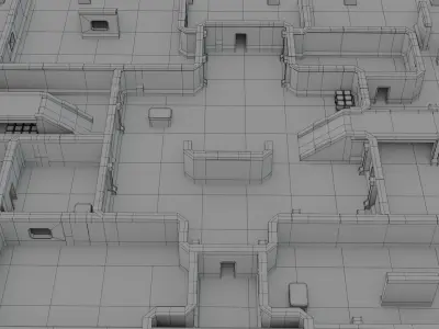 Modular RPG Game Environment - Low Poly - PBR - GameReady Low-poly 3D model
