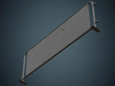 Crowd Barrier 5B Low-poly 3D model