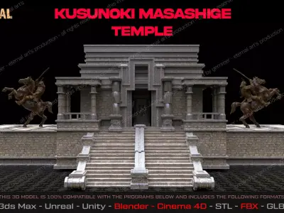 Kusunoki Masashige Temple  Medieval Tokyo 3D model