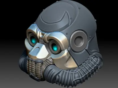 SCI-FI Helmet 3D print model