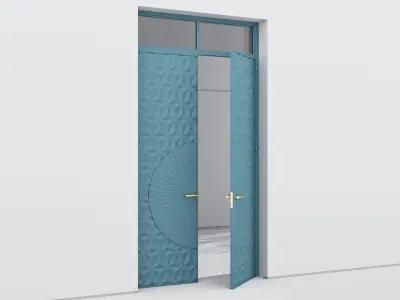 Aluminium door 333 3D model