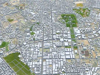 Nouakchott Mauritania 25km Low-poly 3D model