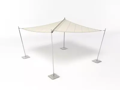 Freestanding Sun Shade Sail 3D model