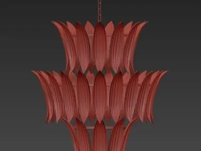Cascading Chandeliers Noir 3D model