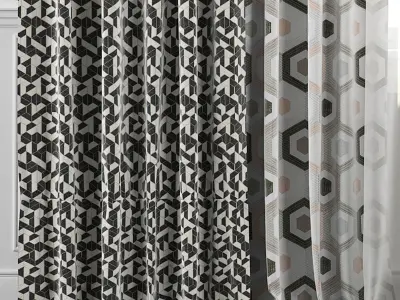 Curtain Set 39 3D model