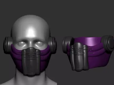 helmet high poly sculpt 3d printable  3D model 77