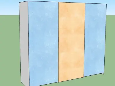 Sliding Wardrobe Aria Free low-poly 3D model