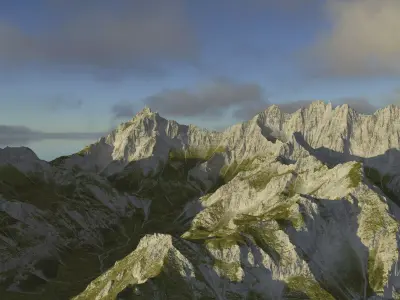 Swiss mountains 3D model