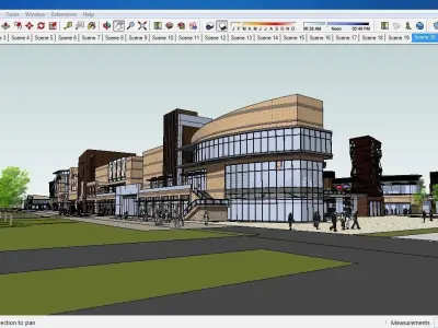 Sketchup Shopping Center A4 3D model