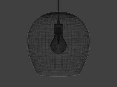 Lamp One - two tone glass lamp Low-poly 3D model