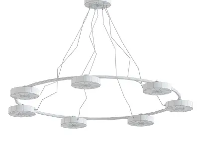 AX534 circular light fixture with six lights 3D model