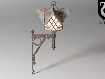 Streetlight Low-poly 3D model