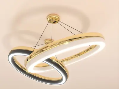 Modern chandelier 2 3D model