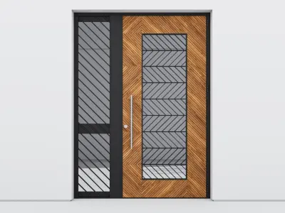 Aluminium door 195 3D model
