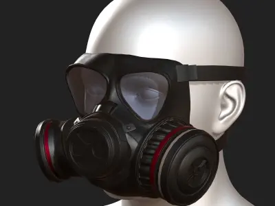 gas mask helmet scifi Low-poly 3D model