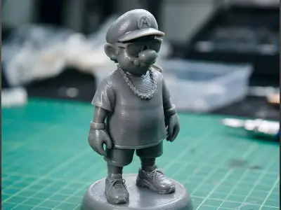 Super Mario Street Style -  3D Printable Figure - Presupported 3D print model