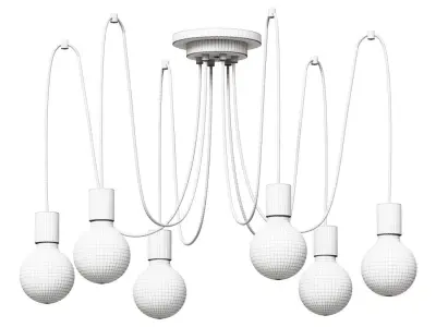 Hanging chandelier in black 3D model