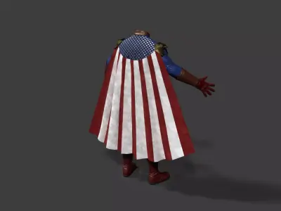 Homelander The Boys low-poly 3d model Low-poly 3D model
