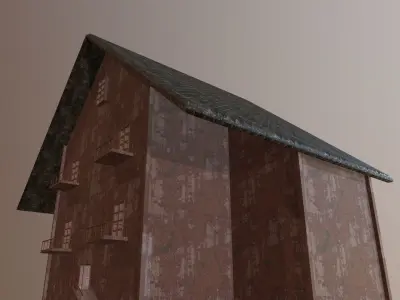 House Horror Low-poly 3D model