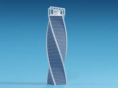 Moscow Evolution Tower Russia 3D model