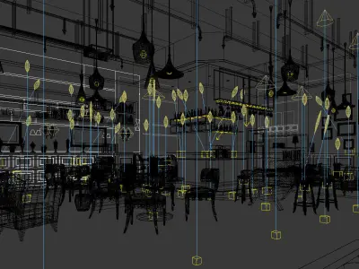 Business Restaurant - Coffee - Banquet  217 3D model