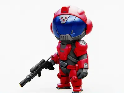 TOON TROOPER BCC-4  RIGGED 3D model