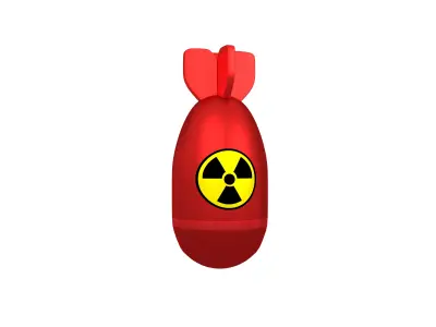 Nuclear Bomb v1 006 Low-poly 3D model