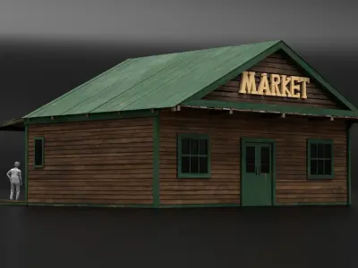 West Wild Home 04 Low-poly 3D model