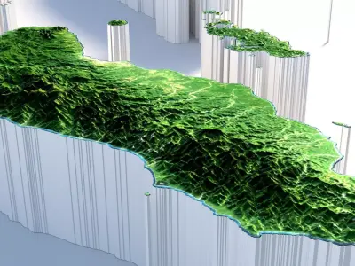 Solomon Islands Terrain Country 3D model